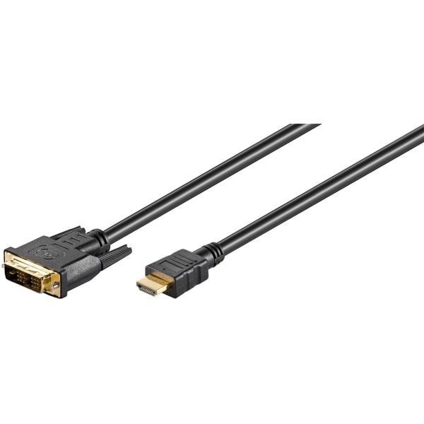 DVI-D/HDMI™-kabel, Guldpläterad