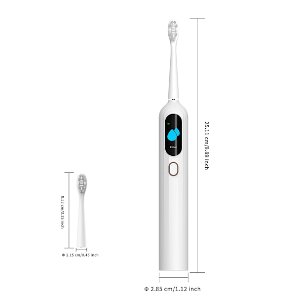 Sonisk eltandborste med smart timer Grå