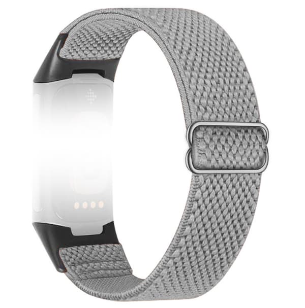 Klockarmband i Nylon för Fitbit Charge 5/6 LightGrey LightGrey