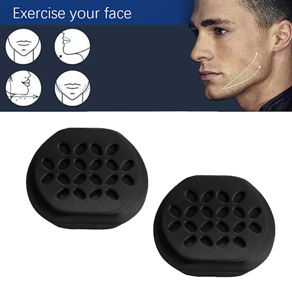 Käktränare Jawline exerciser 2-pack Svart