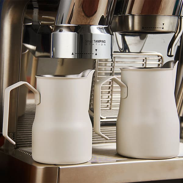 304 Rustfrit Stål Kaffe Mælkeskumningskande 350ml White White