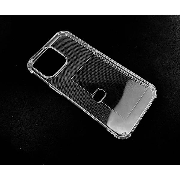 Mobilfodral med kortshållare för iPhone 15 Pro Max - Transparent