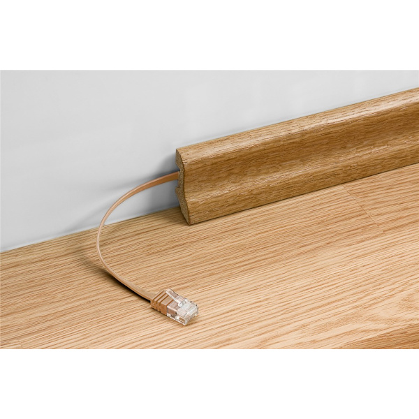 CAT 6 platt patchkabel, U/UTP, svart