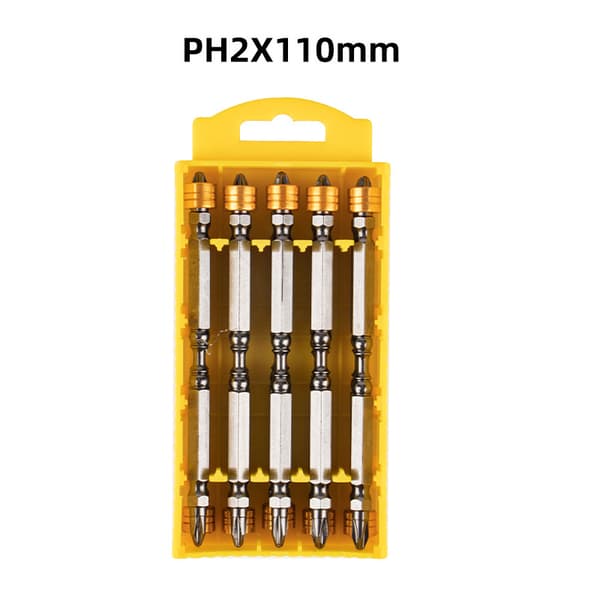 110 mm forlænget dobbeltsidet magnetisk skruetrækkerbitsæt 10-pack