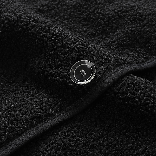 Uppvärmbar Fleeceväst med Enkla Kontroller - 15 Värmezoner Svart 4XL