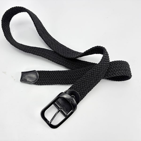 Herre Elastisk Vævet Bælte 105cm Black Black