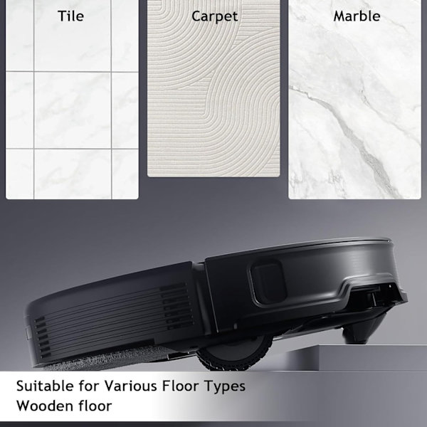 Udskiftningsmopper til iRobot Roomba Plus 405/505 Combo - Grå mikrofiber