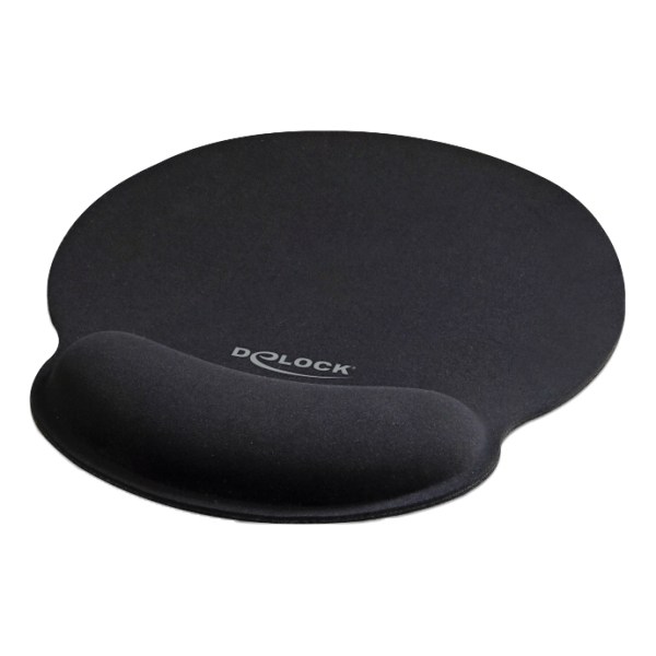 Ergonomic Mouse pad with Wrist Rest black 252 x 227 mm