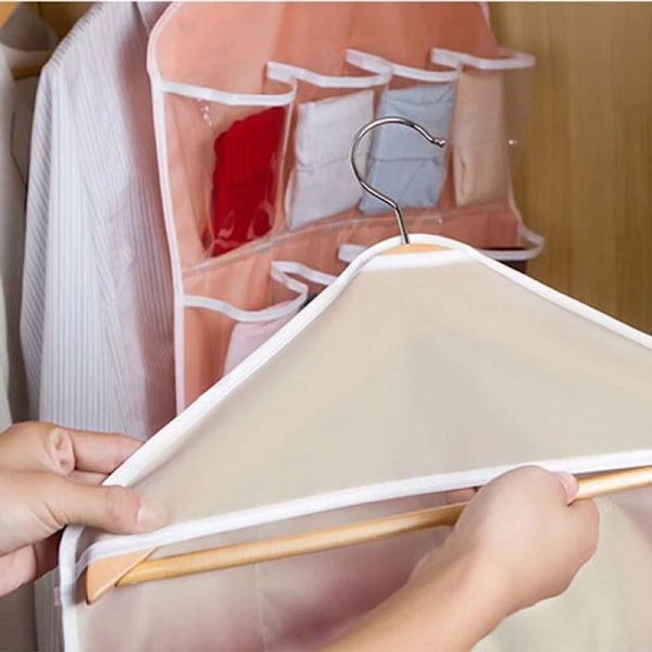 Hängande förvaring med 16 fickor Beige
