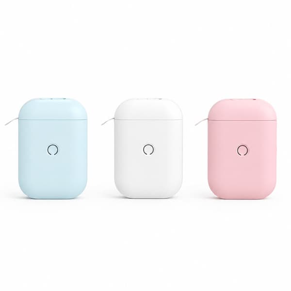 Bærbar Bluetooth-etiketprinter, 15 mm termisk udskrivning til Apple iOS og Android Pink Pink