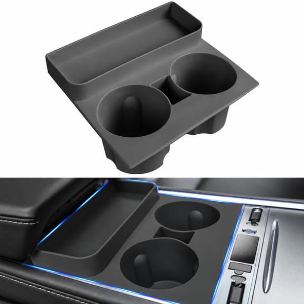 Kopholdere til Tesla Model Y/3, Center Console Insert Tray Organizer Grey Grey