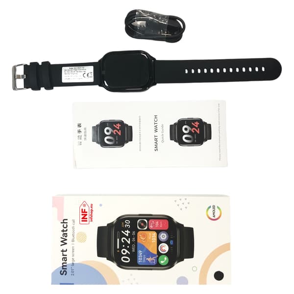 Älykello Vedenpitävä Bluetooth-puhelut Älykello Black Black