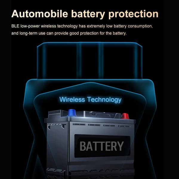 Bil Felkodsläsare OBD2 Bluetooth 5.4 Diagnostikverktyg för Motor, Felkoder, Dataflöde, Fordonsinformation och Prestandatest