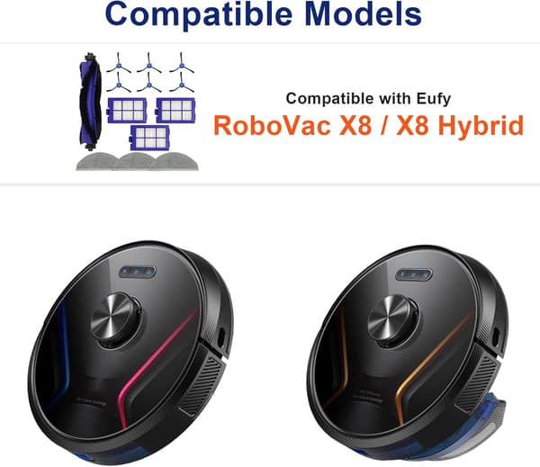 Reservdelssats för Eufy RoboVac X8/X8 Hybrid Robotdammsugare
