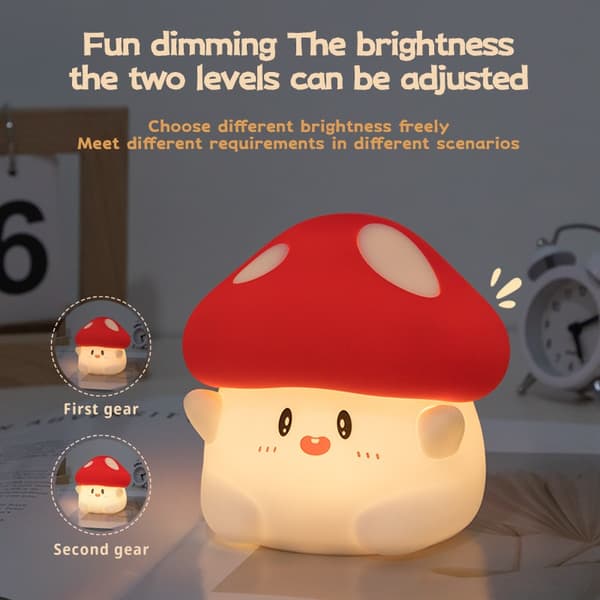 Svamp Nattlampa - Mjuk Silikon LED-lampa med Touchsensor och Timer