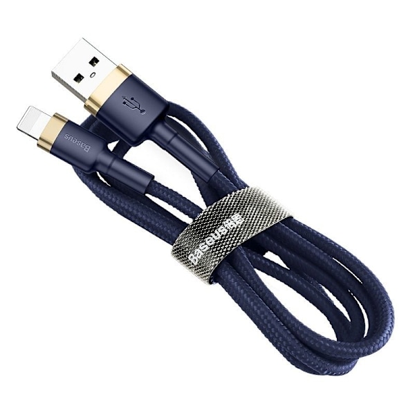 Baseus Cafule Lightning-kabel 2,4A 1m (guld+mörkblå)