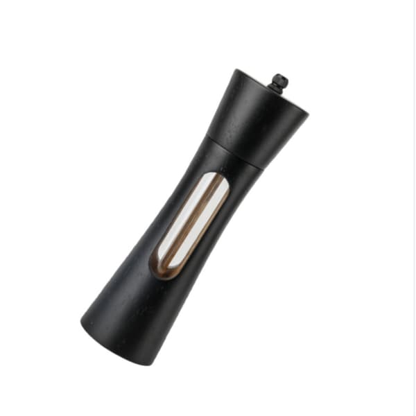 20 cm 2-delt Egebase Transparent Synlig Peberkværnsæt, justerbar keramisk kværn