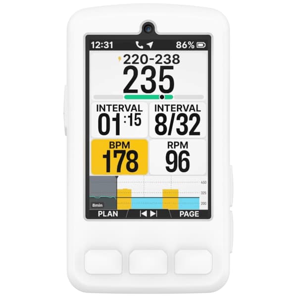 Silikonskyddsfodral för Wahoo ELEMNT BOLT V3 och BOLT3 - Universellt Cykeldatorfodral White White