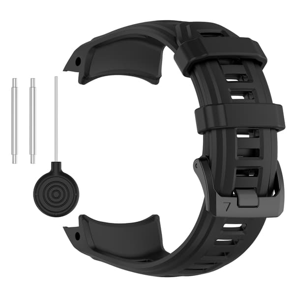 Premium Silikon Garmin Instinct 3 Armband för 45mm - Svart