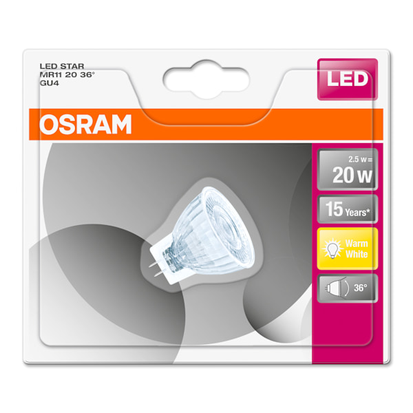 LED MR11 20W/827 36° GU4