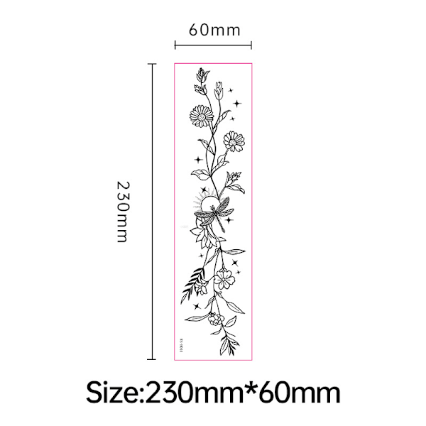 Wildflower Temporary Tattoos - 10 Sheets Set