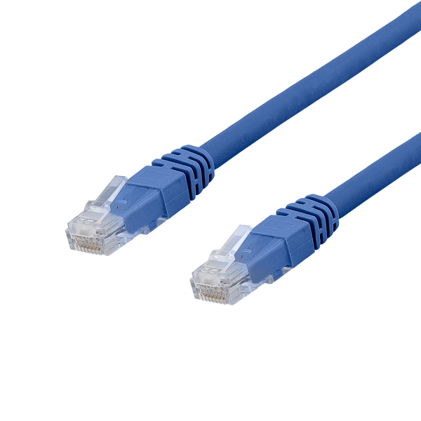 U/UTP Cat6a patch cable, LSZH, 15m, blue
