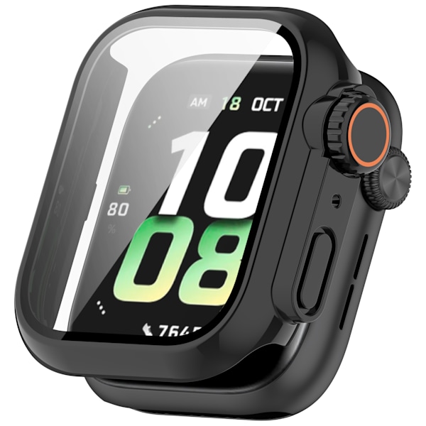 Honor Watch 5 beskyttelsesetui med hærdet glasskærmskærm Sort