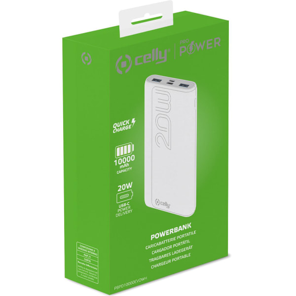 Celly PowerBank PD 20W 10.000 mAh Vit