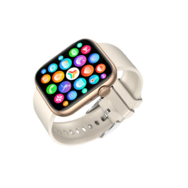 Smartwatch med pulsmåler, blodtryksmåler, iltmåler og flere sportstilstande Champagne