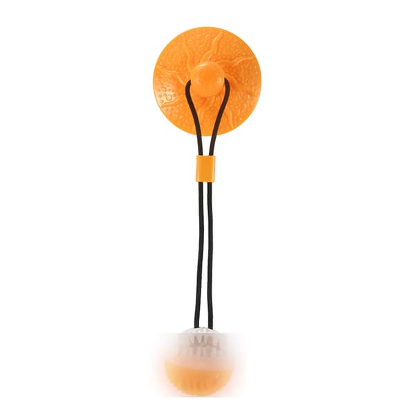 Blæksprutte Sugekop Pivebold Legetøj - Orange & Hvid