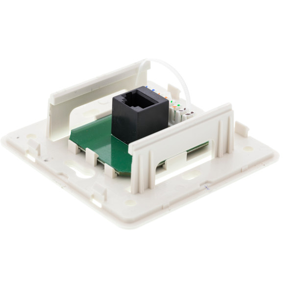 Wall socket, surface-mounted UTP 1xRJ45, Cat6, white
