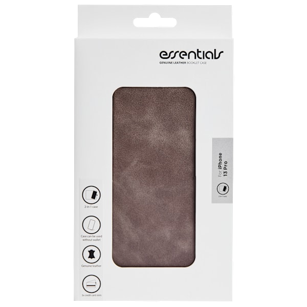 iPhone 13 Pro leather wallet, detachable, Grey