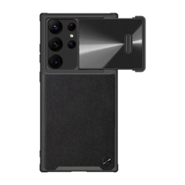 Nillkin CamShield nahkakotelo Samsung Galaxy S23 Ultralle (musta)