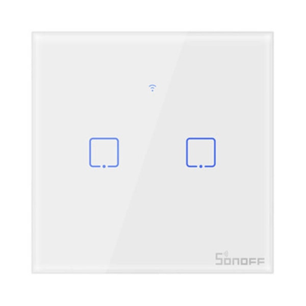 Smart Switch WiFi + RF 433 Sonoff T1 EU TX (2-kanals)