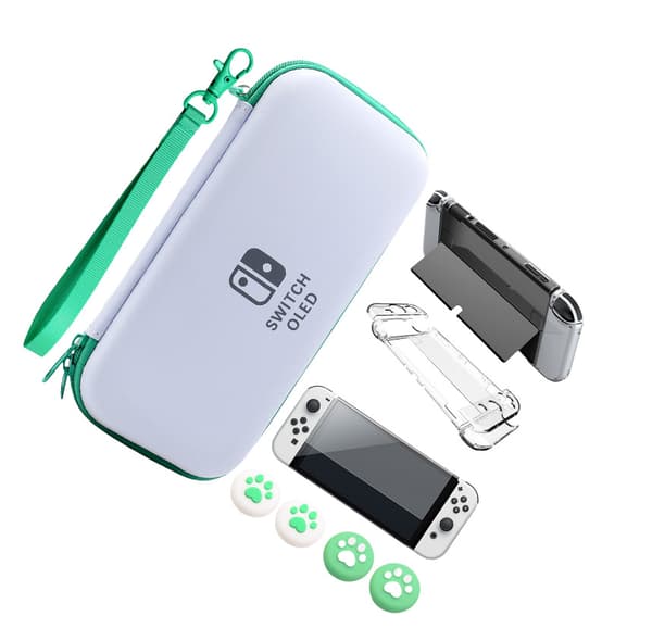 Skyddande bärväska för Nintendo SWITCH OLED Green Green