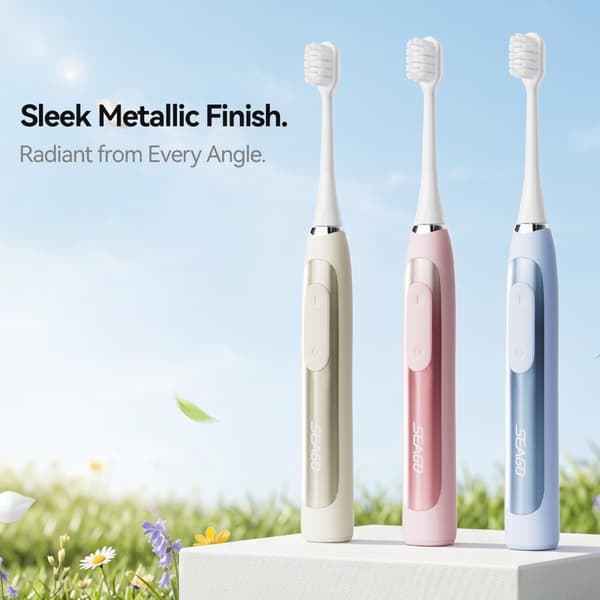 Sonic elektrisk tandbørste med 24.000 vibrationer pr. minut, 2 tilstande, IPX7 og 30-sekunders zonepåmindelse Pink Pink