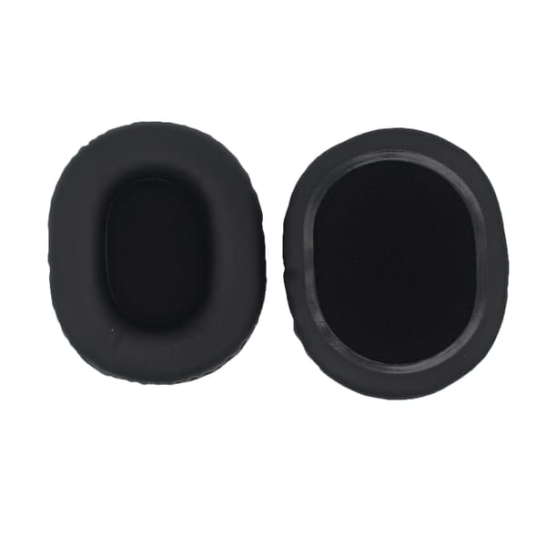 Premium Ovala Öronkuddar 100x80mm - Proteinläder, Svart (2-pack)