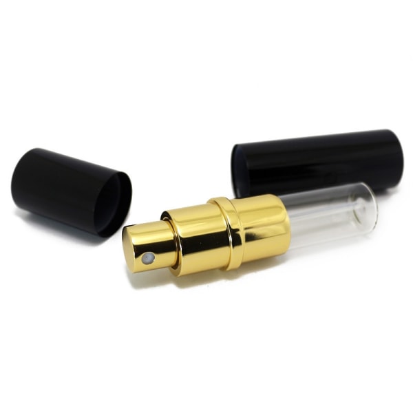 Mini genopfyldelig parfumeforstøverflaske 7-pak Sort 5 ml