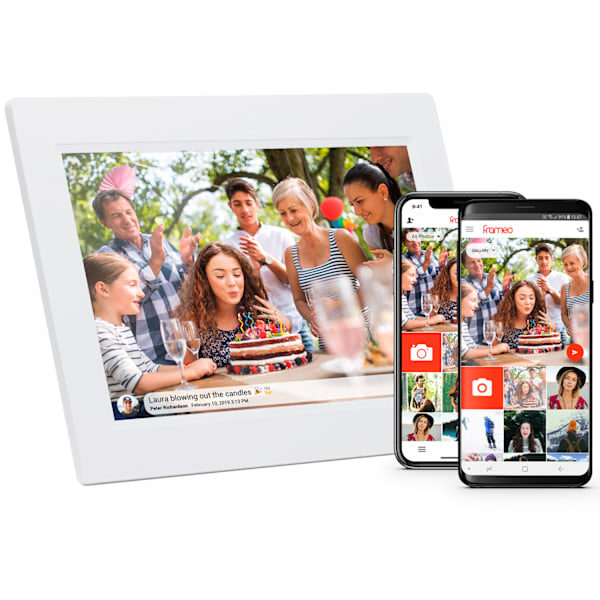 Smart fotoram 10,1" Wifi FRAMEO programvara PFF-1015W Vit