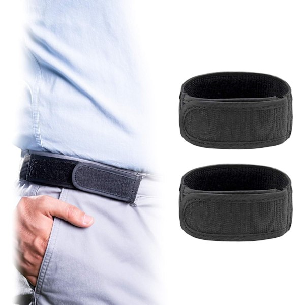 Herre Casual Webbing Bælte - Let at bruge, komfortabel pasform Sort S