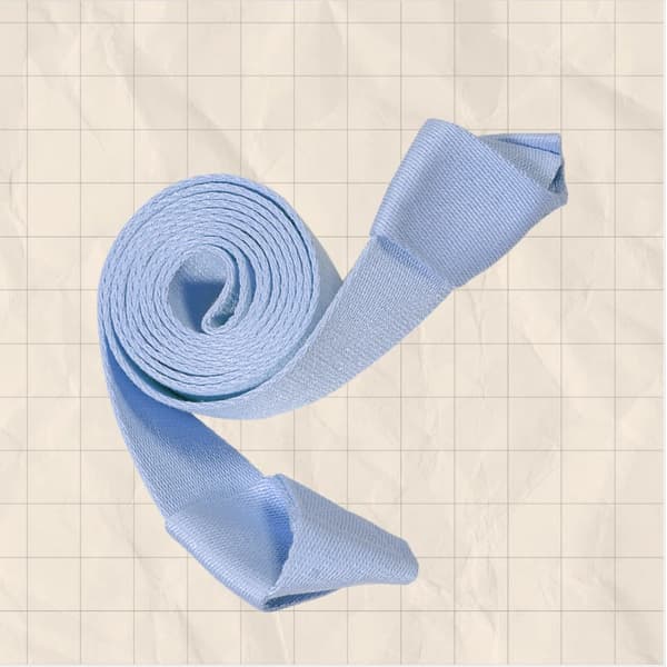 Bärbar Yogamatta Rem - Bomullsblandning Bärsele & Stretchband Blue Blue