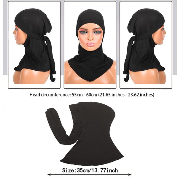 Alsidig Polyester Hovedtørklæde Hat - Solbeskyttelse, Varme og Stil Black Black