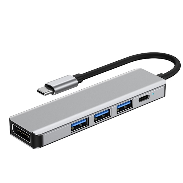 5-in-1 USB-C Hubi: 8K60Hz DisplayPort & 100W Virransyöttö