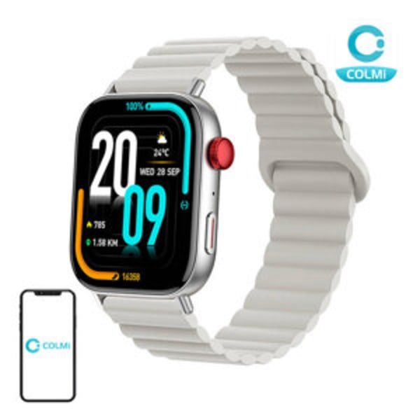 Colmi C8 Max smartwatch med magnetrem (sølv)