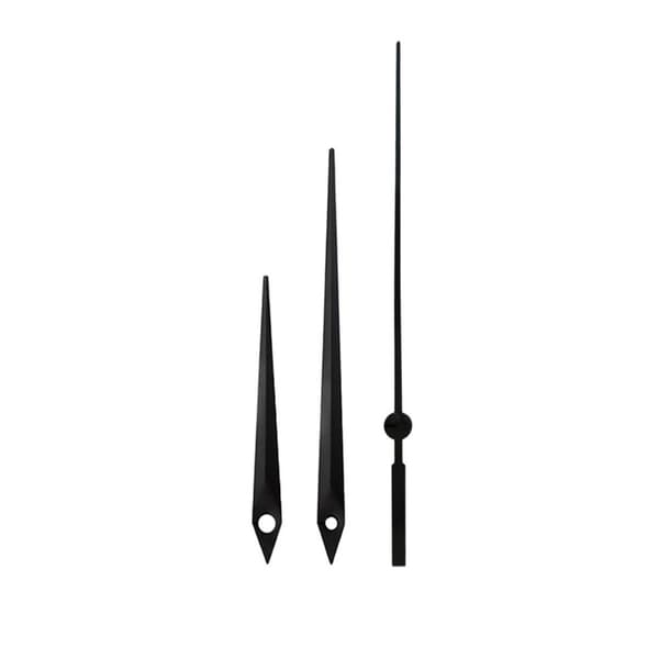 Stille Kvarts Urværk Mekanisme med Sorte Viser - 18.5mm Aksel, 9.5mm Gevind - Perfekt til DIY Ure
