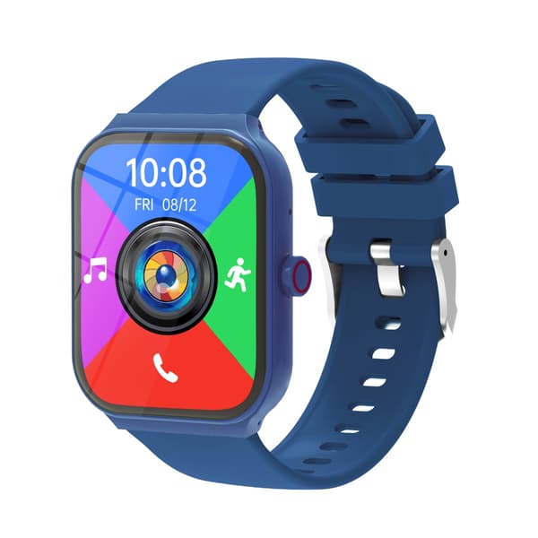 Multifunktionell Smartwatch med Bluetooth-samtal och Hälsoövervakning, kompatibelt med Android och iOS Blue Blue