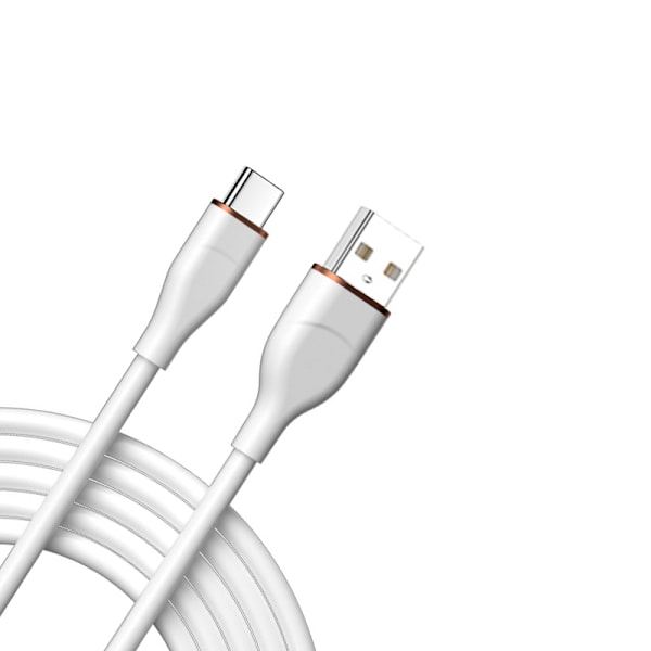 Hurtig opladningskabel - 2m - Ægte silikone Type-C til Type-C 60W White White