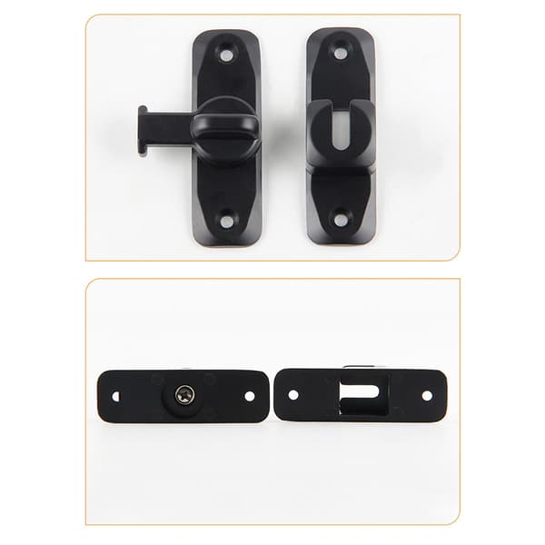 Dörrhake - 90°/180° Universal (Borrning/Ingen Borrning) Black Black