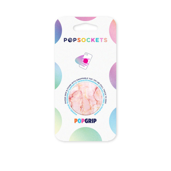 POPSOCKETS Rose Marble Avtagbart Grip med Ställfunktion
