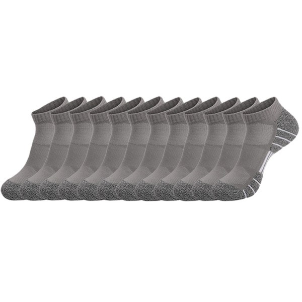 6 par sportsockor Grå